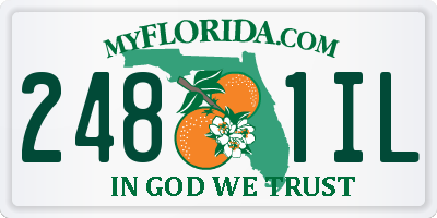 FL license plate 2481IL
