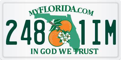 FL license plate 2481IM