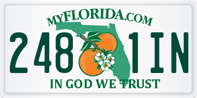 FL license plate 2481IN
