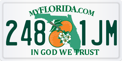FL license plate 2481JM