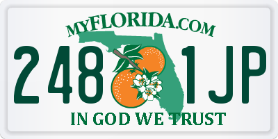 FL license plate 2481JP