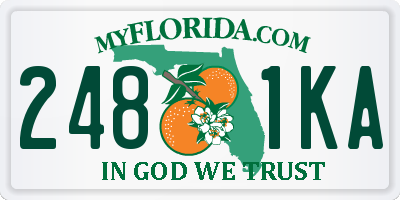 FL license plate 2481KA
