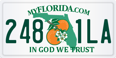 FL license plate 2481LA