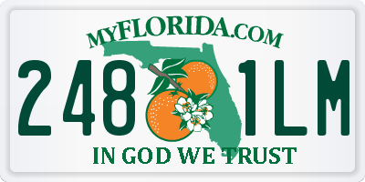 FL license plate 2481LM