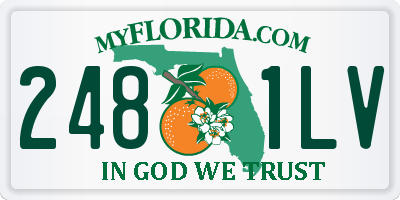 FL license plate 2481LV