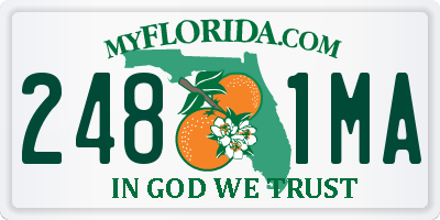 FL license plate 2481MA