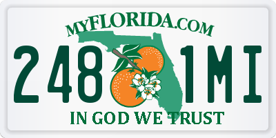 FL license plate 2481MI