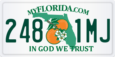 FL license plate 2481MJ