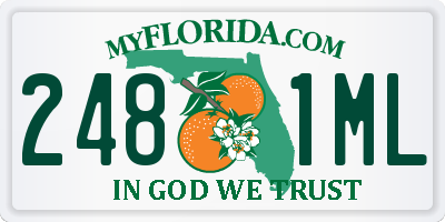 FL license plate 2481ML