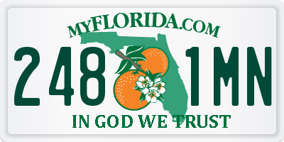 FL license plate 2481MN