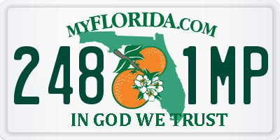 FL license plate 2481MP