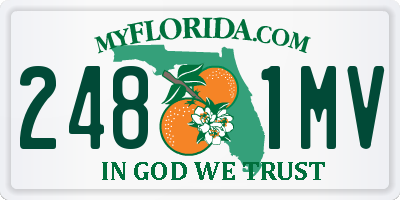 FL license plate 2481MV