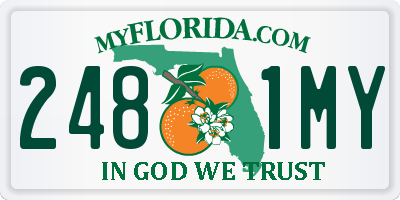 FL license plate 2481MY