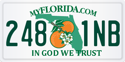 FL license plate 2481NB