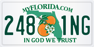 FL license plate 2481NG