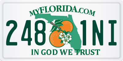 FL license plate 2481NI