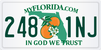 FL license plate 2481NJ