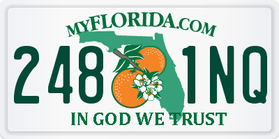 FL license plate 2481NQ