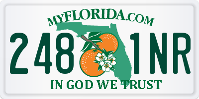 FL license plate 2481NR
