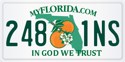 FL license plate 2481NS