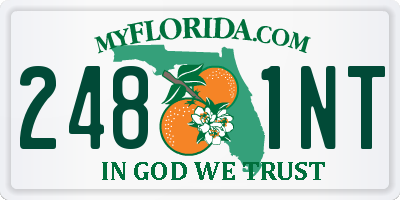 FL license plate 2481NT