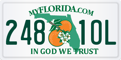 FL license plate 2481OL