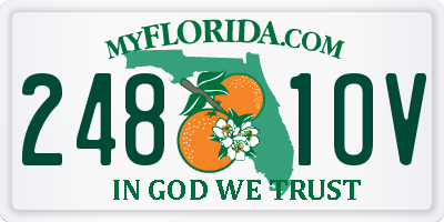 FL license plate 2481OV