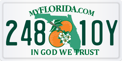 FL license plate 2481OY