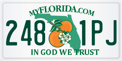 FL license plate 2481PJ