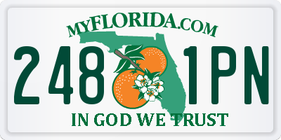 FL license plate 2481PN