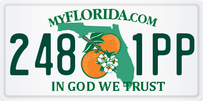 FL license plate 2481PP