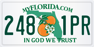 FL license plate 2481PR