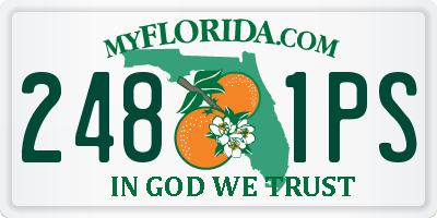 FL license plate 2481PS