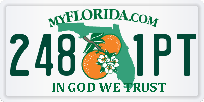 FL license plate 2481PT