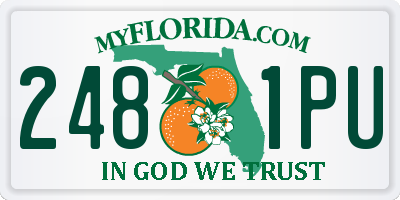 FL license plate 2481PU
