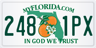 FL license plate 2481PX