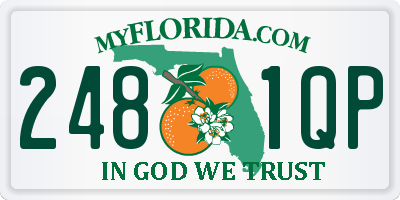 FL license plate 2481QP