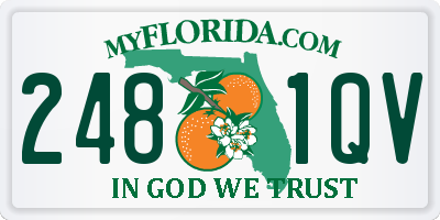 FL license plate 2481QV