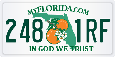 FL license plate 2481RF