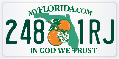 FL license plate 2481RJ