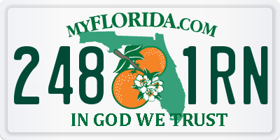 FL license plate 2481RN