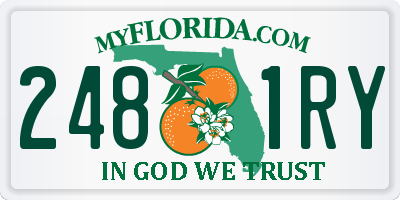 FL license plate 2481RY