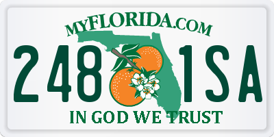 FL license plate 2481SA