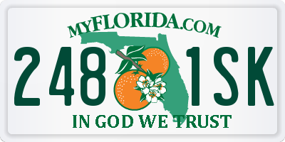 FL license plate 2481SK