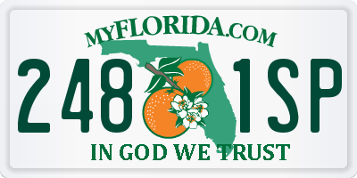 FL license plate 2481SP