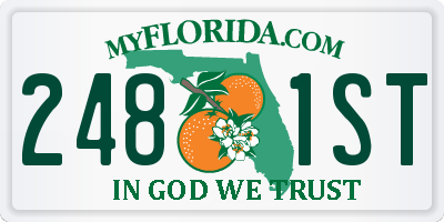 FL license plate 2481ST