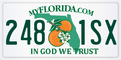 FL license plate 2481SX