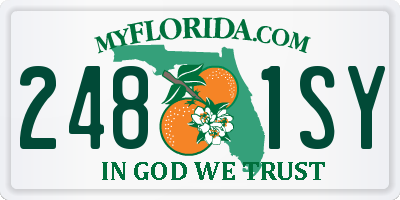 FL license plate 2481SY