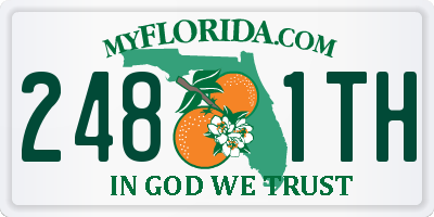 FL license plate 2481TH