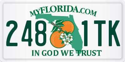 FL license plate 2481TK